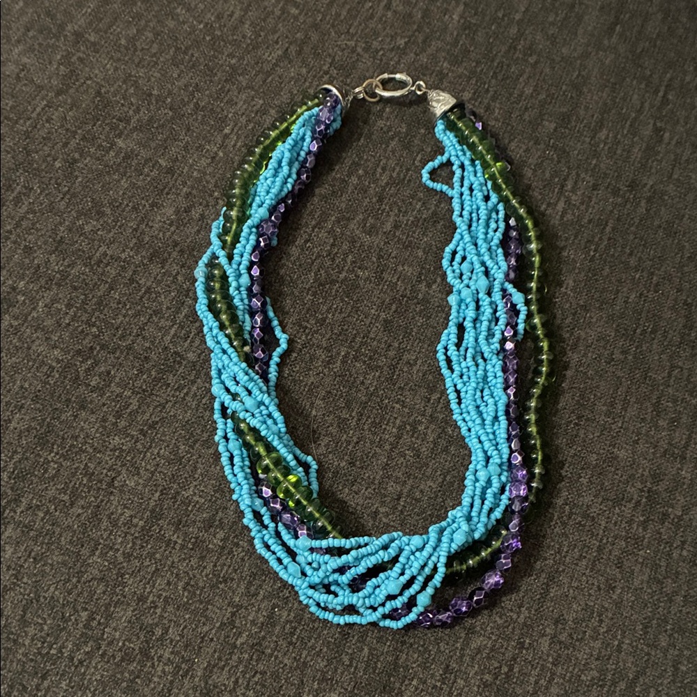Multicolor Beaded Necklace - Picture 4 of 4
